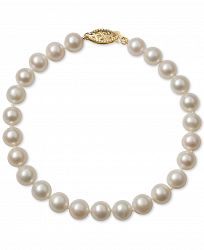 Belle de Mer Cultured Freshwater Pearl Bracelet (6mm) in 14k Gold