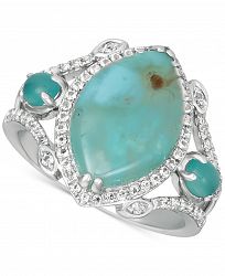Le Vian Aquaprase Turquoise (3-5/8 ct. t. w. ) & Vanilla Topaz (1/3 ct. t. w. ) Ring in 14k White Gold