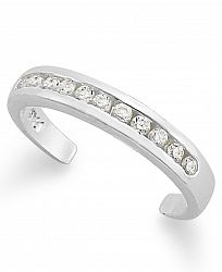 B. Brilliant Sterling Silver Toe Ring, Cubic Zirconia Channel-Set Toe Ring (1/5 ct. t. w. )