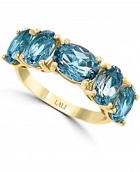 Lali Jewels London Blue Topaz (5-1/10 ct. t. w. ) Statement Ring in 14k Gold