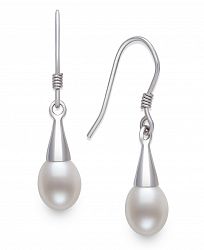 Giani Bernini Cultured Freshwater Pearl (6mm) Drop Earrings in Sterling Silver, Created for Macy's