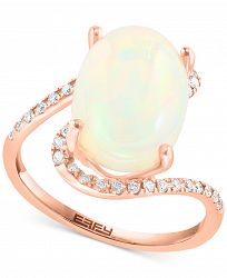 Effy Ethiopian Opal (3-9/10 ct. t. w. ) & Diamond (1/5 ct. t. w. ) Ring in 14k Rose Gold