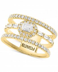 Effy Diamond Multi-Cut Triple Row Statement Ring (7/8 ct. t. w. ) in 14k Gold