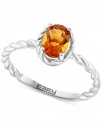 Effy Citrine Oval Rope Ring (3/4 ct. t. w. ) in Sterling Silver