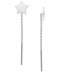 Giani Bernini Star Threader Drop Earrings in Sterling Silver, Created for Macy's