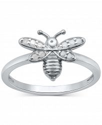 Diamond Bee Ring (1/10 ct. t. w. ) in Sterling Silver