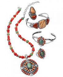Earth Spirit Gemstones Jewelry Collection In Sterling Silver