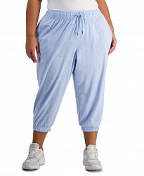 Id Ideology Performance Plus Size Cropped Jogger Pants, Created for Macy's