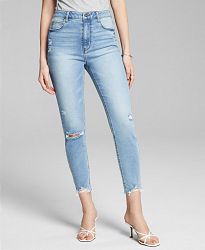 And Now This Shark Bite Hem Perfect Skinny Ankle Jeans