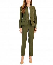 Le Suit Single-Button Blazer and Slim-Fit Pantsuit, Regular and Petite Sizes