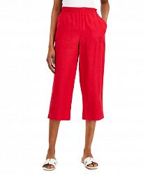 Charter Club Linen Cropped Pull-On Pants, Created for Macy's