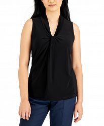 Kasper Gathered-Front Top