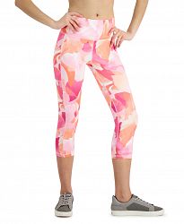 Id Ideology Women's Compression Petal-Print Side-Pocket Cropped Leggings, Regular & Petite, Created for Macy's