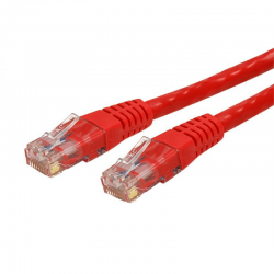 Startech CAT6 Molded Gigabit Patch Cable, 1 Foot 0.3 m , 650 MHZ, Red