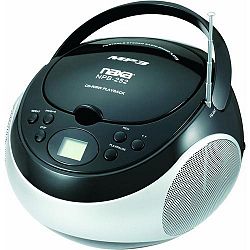 Naxa(R) NPB251BK Portable CD Player with AM-FM Radio (Black)