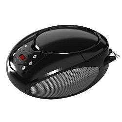 Supersonic Portable CD Player with AUX Input and AM-FM Radio in Black
