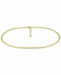 Giani Bernini Mariner Link Ankle Bracelet in Sterling Silver and 18k Gold Over Silver, Created for Macy's