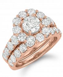 Marchesa Certified Diamond Bridal Set (4 ct. t. w. ) in 18k White, Yellow or Rose Gold