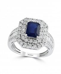 Effy Tanzanite (1-1/3 ct. t. w) and Diamond (1/2 ct. t. w) Ring in 14K White Gold (Also Available In Sapphire)