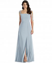 Dessy Collection Tie-Strap Chiffon Gown
