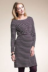 Boob Design Maternity dress / Nursing dress Simone Stripe - Stripe Black/Offwhite / L