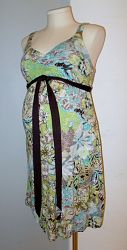 Bellysima Maternity - Sleeveless Multi Colour Floral Print Dress - M