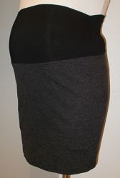 Rhonda Maternity heathered dark grey pencil skirt - L