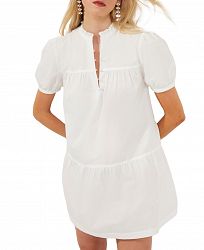 French Connection Cotton Puffed-Sleeve Mini Dress