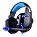 VersionTech G2000 Stereo Gaming Headset for PS4 Xbox One Bass Over-Ear Headphones with Mic, LED Light, Noise Isolation Features for Laptop Mac Nintendo Switch Games Smartphones, Blue