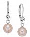 Charter Club Silver-Tone Pink Imitation Pearl Drop Earrings, Created for Macy's