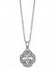 Giani Bernini Cubic Zirconia Flower Oval Pendant in Sterling Silver, Created for Macy's