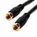 3ft Coaxial Video Cable w/F Type Twist-On Plugs, RG59, Black