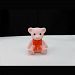 Iwako Pink Bear with Red Bow Eraser