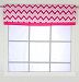 Bacati Mix and Match Zigzag Ikat Window Valance, Pink