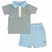 Blue Banana L15560997 on Safari T-Shirt and Short Set, Heather Grey