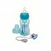 Dr Browns 240ml Bottle & Soother Gift Pack, Blue
