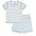 Kushies L15380939 Geo Baby T-Shirt and Short Set, Lt. Grey