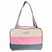 MagiDeal Color Block Mummy Bag Tote Messenger Shoulder Handbag Baby Nappy Changing Diaper Bag - Pink