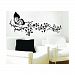 WallStickersUSA Wall Sticker Decal, Butterfly and Tribal Flowers, Large by WallStickersUSA