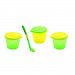 Nuby 535390GY Microwave Bowl and Spoon Assorted Toy(3Pack), Green, Yellow