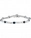 Blue Sapphire (3-3/8 ct. t. w. ) and White Sapphire (3-1/2 ct. t. w. ) Tennis Bracelet in Sterling Silver