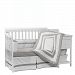 BabyDoll Modern Hotel Style Crib Bedding Set, Grey