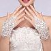 Sunshinesmile Exquisite Fingerless Rhinestone Bridal Gloves Love Prom Gloves
