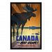 Canada for Big Game Vintage Travel Poster Postcard