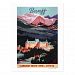 Overview of the Banff Springs Hotel Poster Postcard