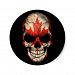 Canadian Flag Skull on Black Classic Round Sticker