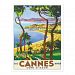 Vintage Cannes France Travel Poster Art Postcard