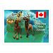 Canadian Moose Elk Beaver and Goose Postcard