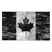 Scuffed and Worn Canadian Flag, black Rectangular Sticker