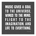 Music Gives A Soul To The Universe Poster